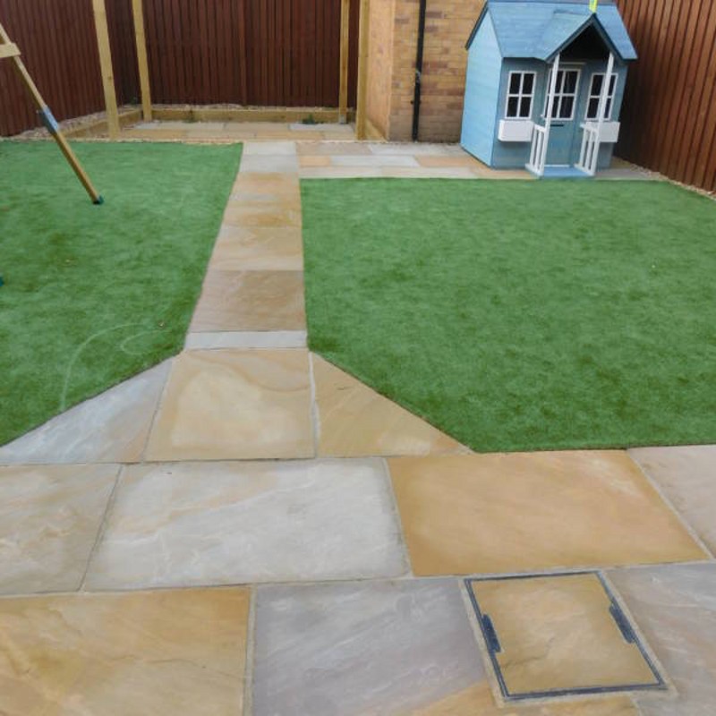 Rippon Indian Sandstone Patio Pack (19.19m2) Earnshaws Fencing Centres